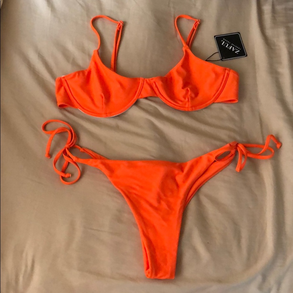 Brand New w/ Tags Zaful Bright Orange Bikini